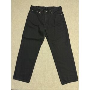 Levis 550 Jeans Mens 38x30 Black Relaxed Tapered Fit Zip Fly Denim Pants Casual